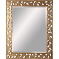 Gold Mirror Glass Leaf Decor