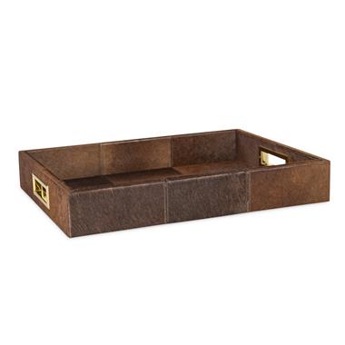 Small Brown Hair On Hide Tray