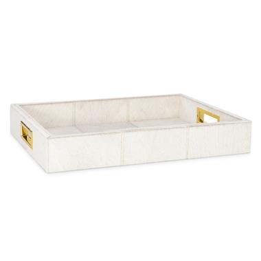 Small White Hair On Hide Tray