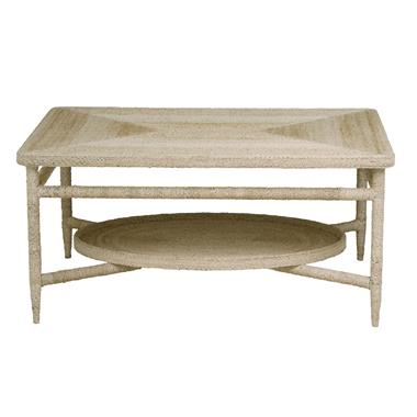 Galleried Abaca Cocktail Table