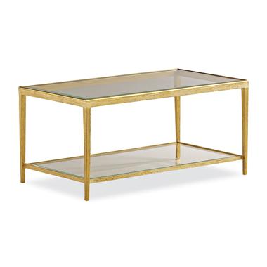 Jinx Brass Rectangle Cocktail Table