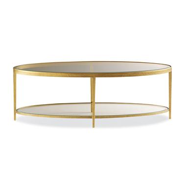 Jinx Brass Oval Cocktail Table