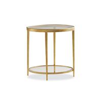 Jinx Brass Round Side Table