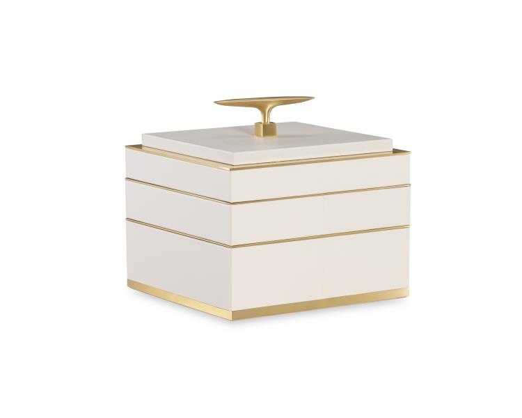 Cream Jewelry Compartment Box