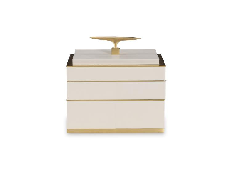 Cream Jewelry Compartment Box