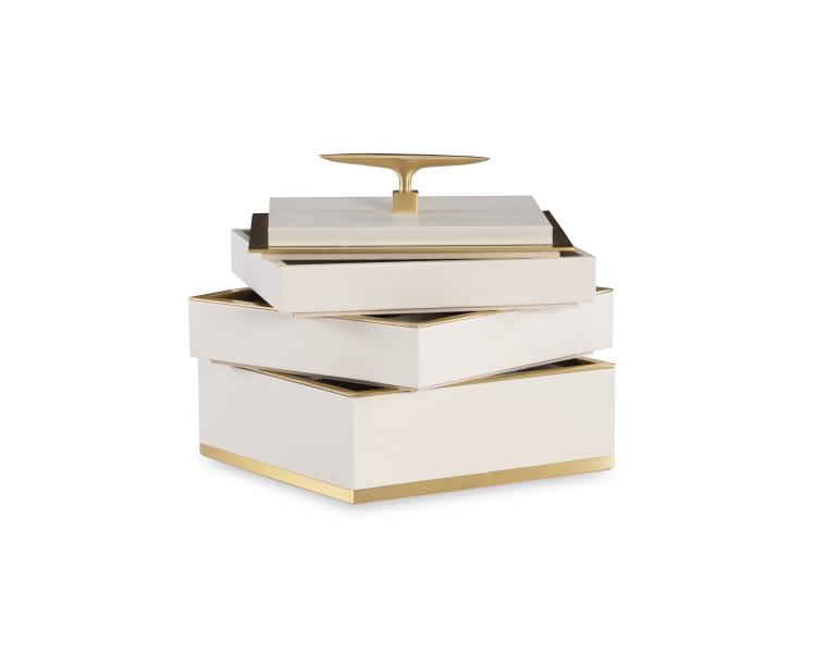 Cream Jewelry Compartment Box